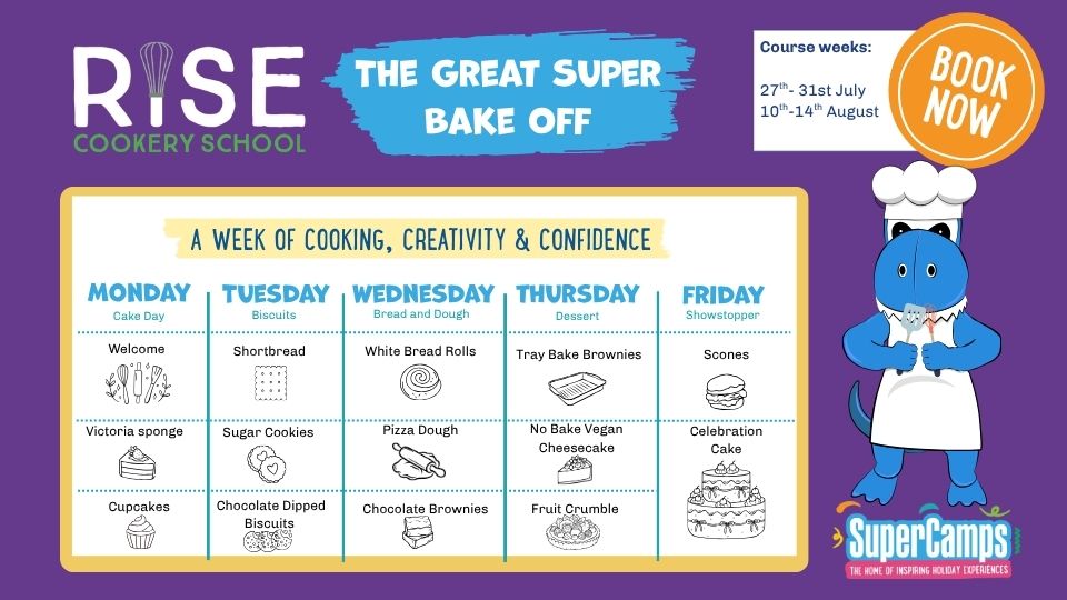 Timetable showing great Super bake off week